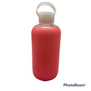 BKR 500 ML 16OZ Hot Pink GLASS WATER BOTTLE Silicone Sleeve